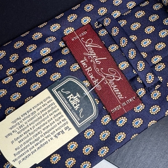 Tie Rack - Angelo Bosani silk tie with teardrop pattern in brand new condition. - Picture 5 of 7
